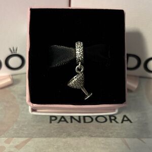 Pandora Silver Cocktail Glass Charm